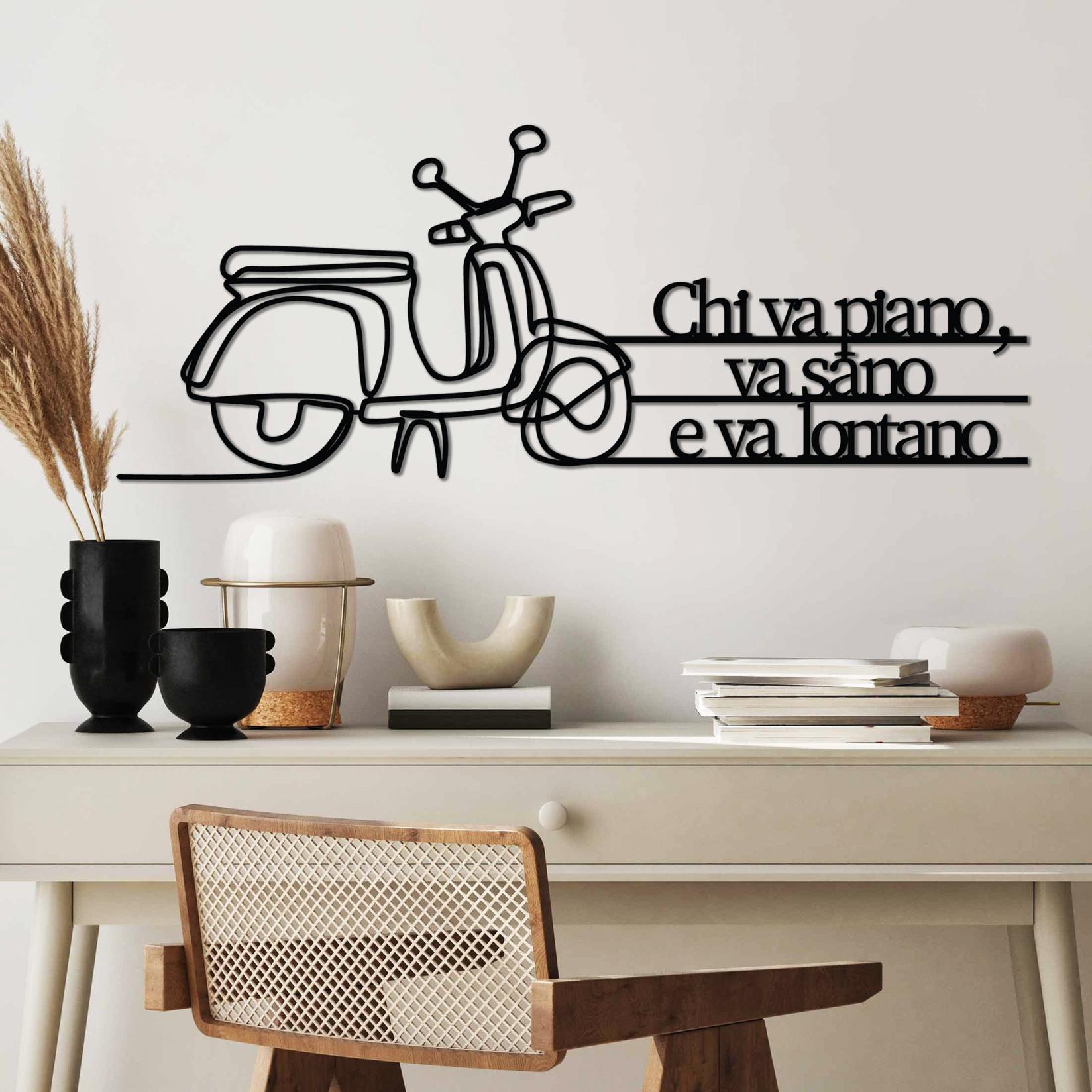 Wallity декорација за dzид Lontano 2, 60x25 см, 1,5 мм, црна