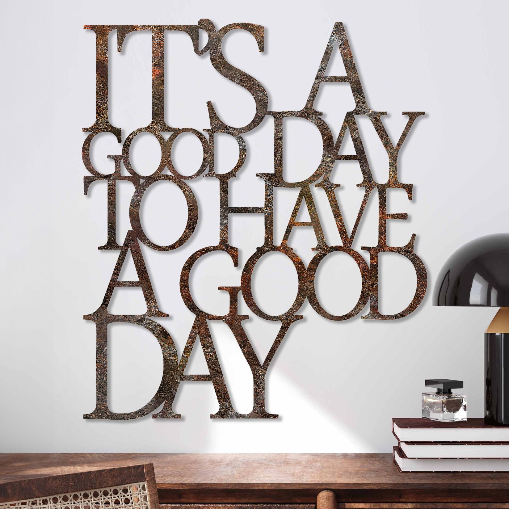 Wallity декорација за dzид „Расти" Имајте добар ден, 70x61 см, кафеава