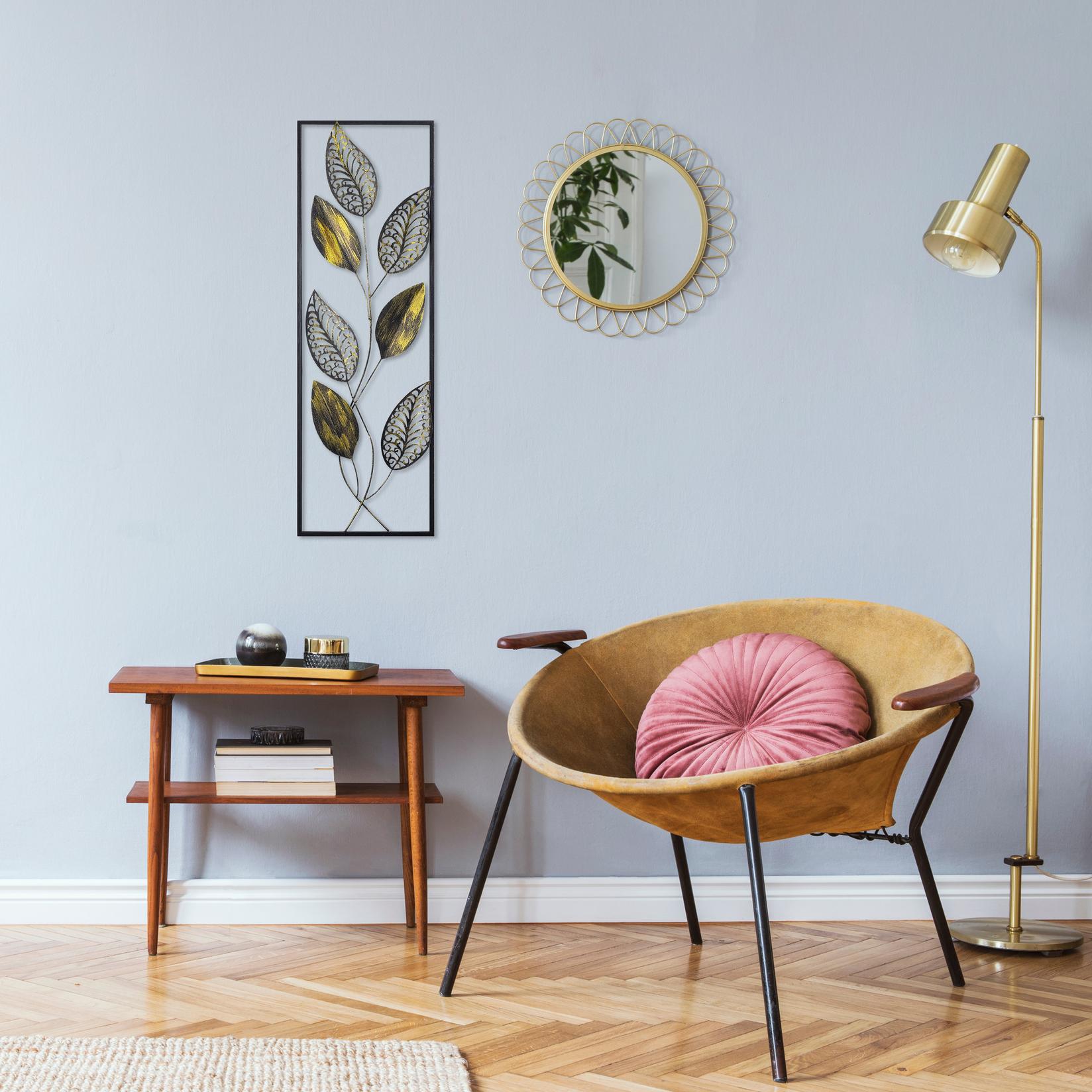 Wallity dzидна декорација Метален арт лист, 90x32x5 см, шарена