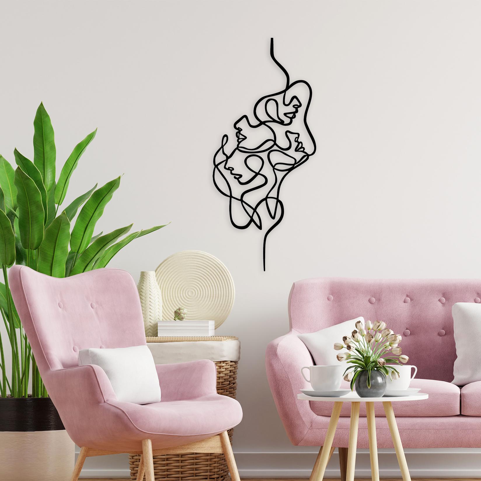 Wallity декорација за dzид, 40x100 см, 1,5 мм, црна