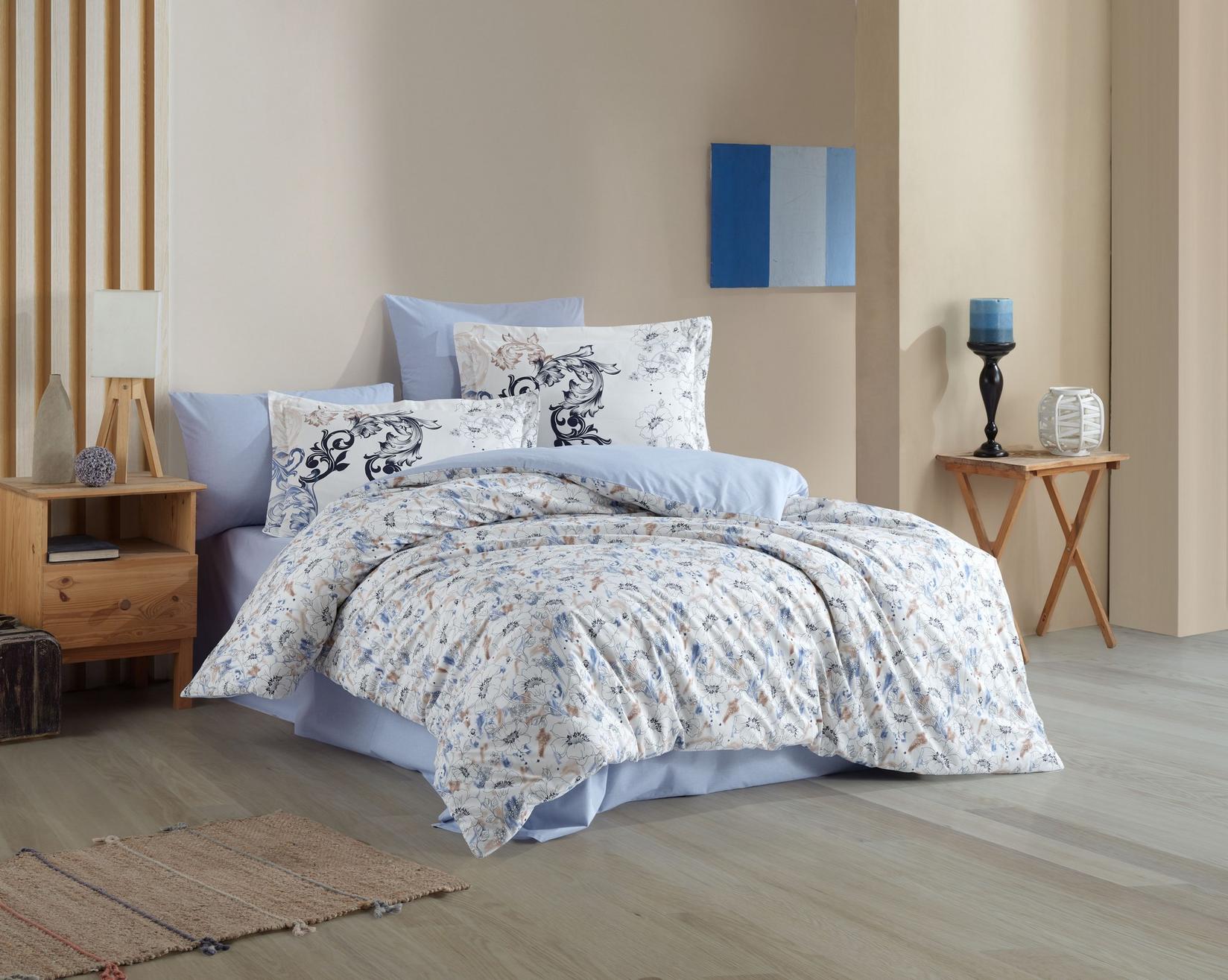 Комплет постелнина L'essentiel Maison Fiesta, 200x220 cm, 240x260 cm, сина