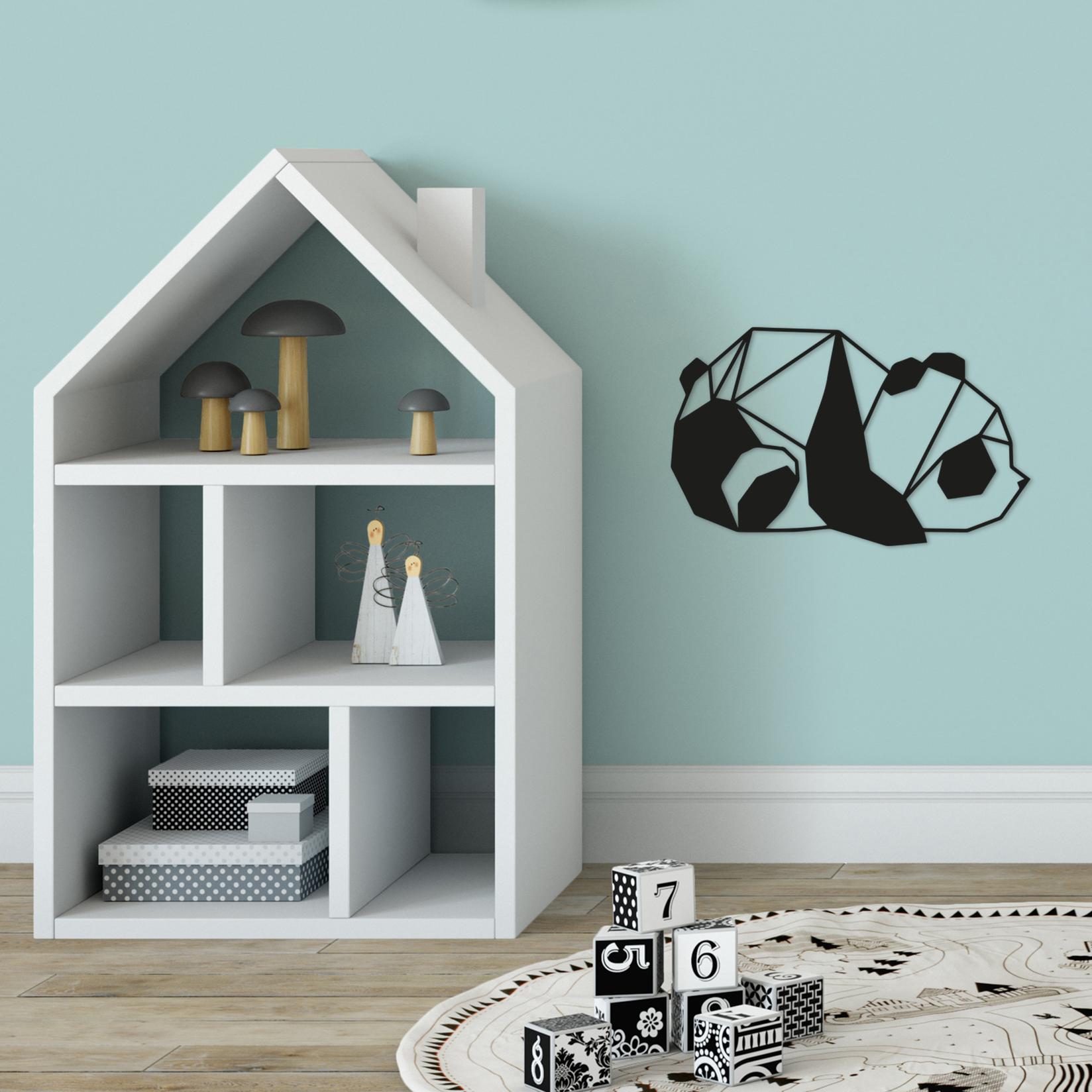 Wallity декорација за dzид Panda2, 52x31 см, 1,5 мм, црна