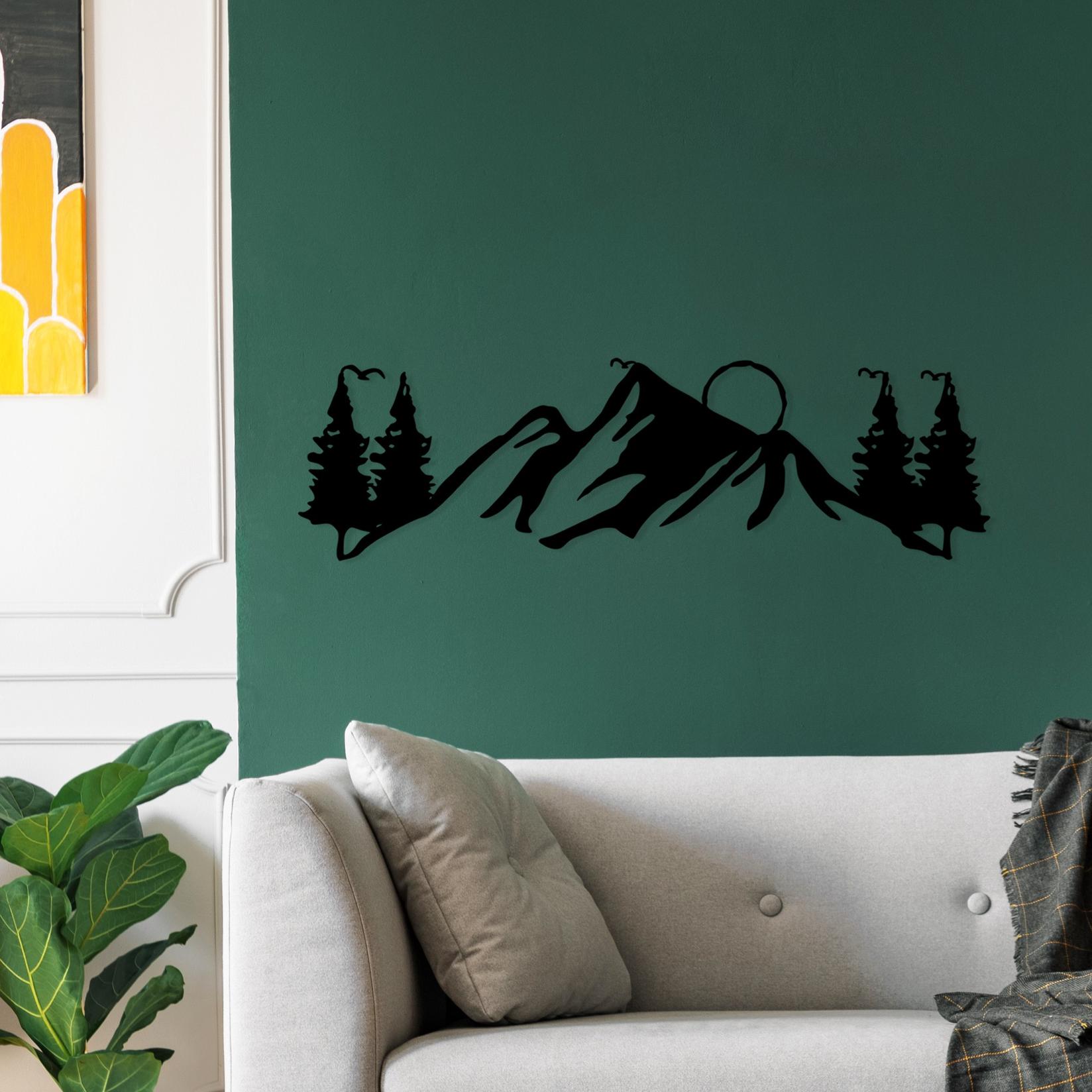 Wallity декорација за dzид пејзаж 3, 20x70 см, 1,5 мм, црна