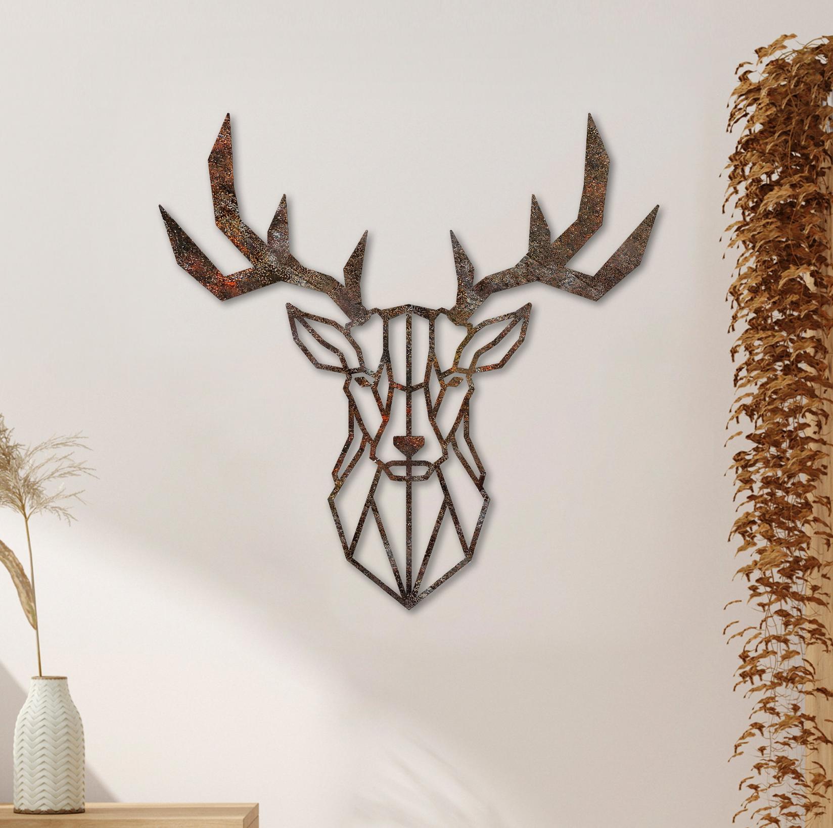 Wallity декорација за dzид „Рѓосан елен" 1, 51x51 см, 1,5 мм, кафеава