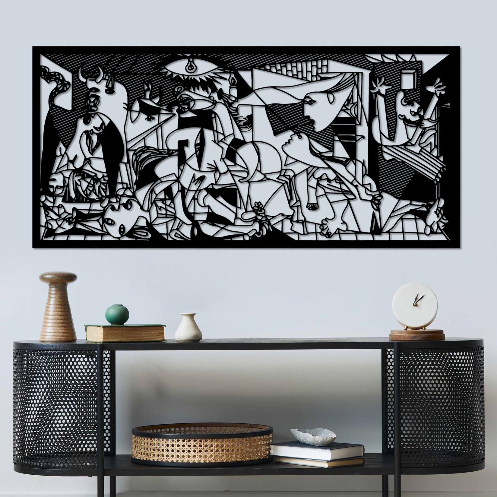 Wallity декорација за dzид Пикасо, 85x40 см, 1,5 мм, црна