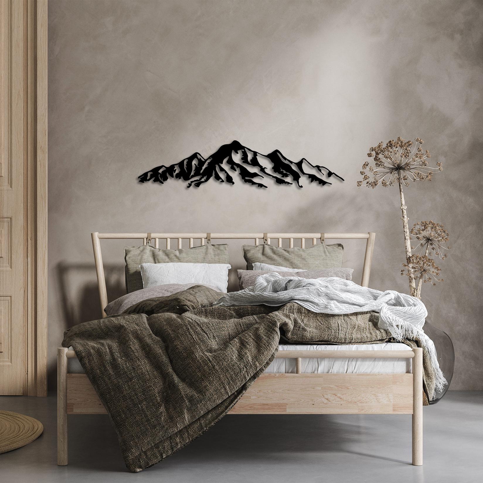 Wallity dzидна декорација Mountain-285, 16x68 см, 1,5 мм, црна