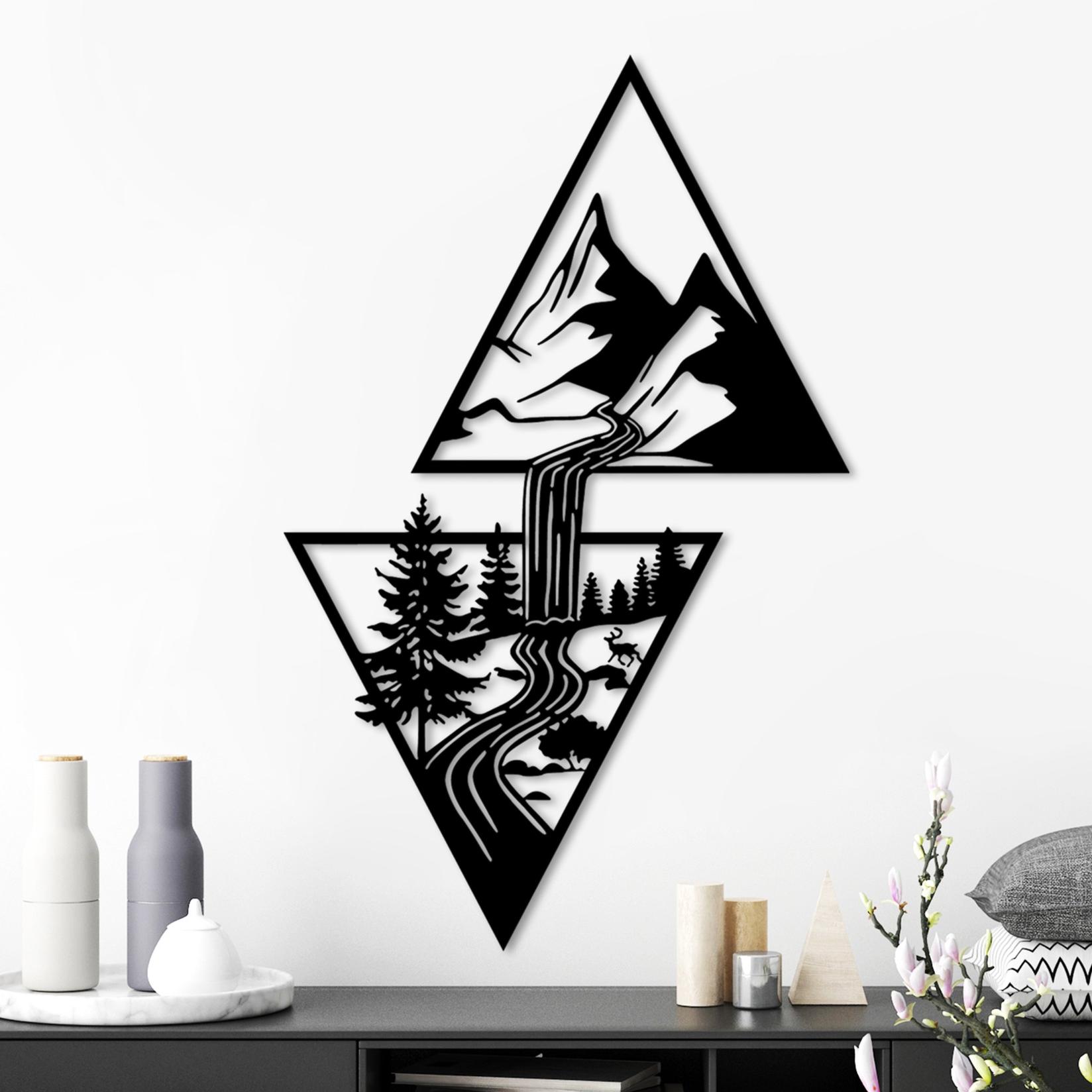 Wallity декорација за dzид Касада, 80x50 см, 1,5 мм, црна