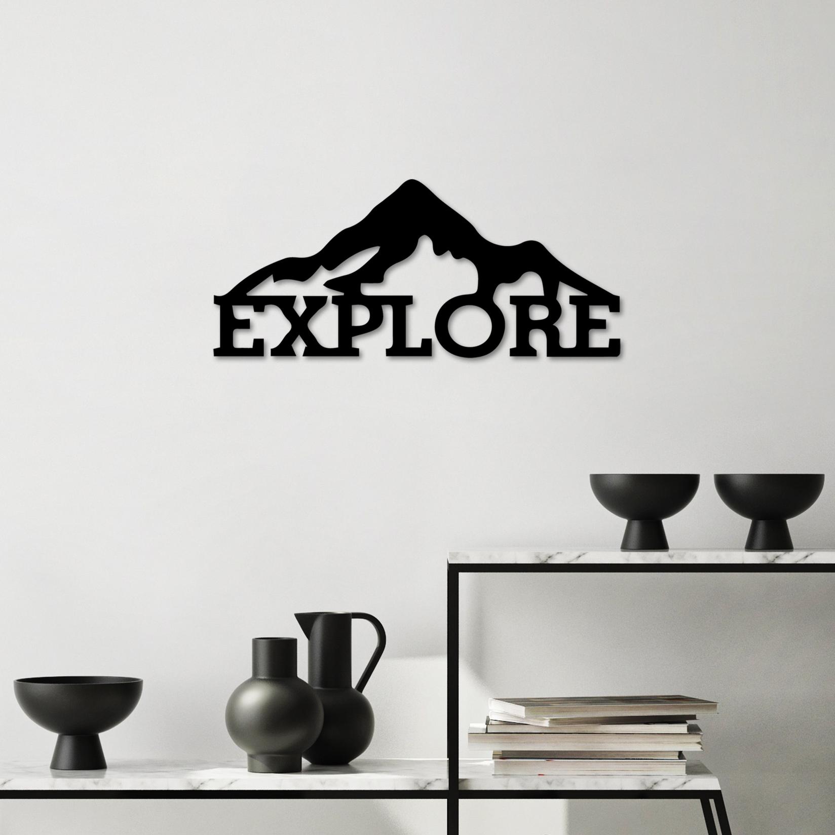 Wallity декорација за dzид Explore, 60x26 см, 1,5 мм, црна