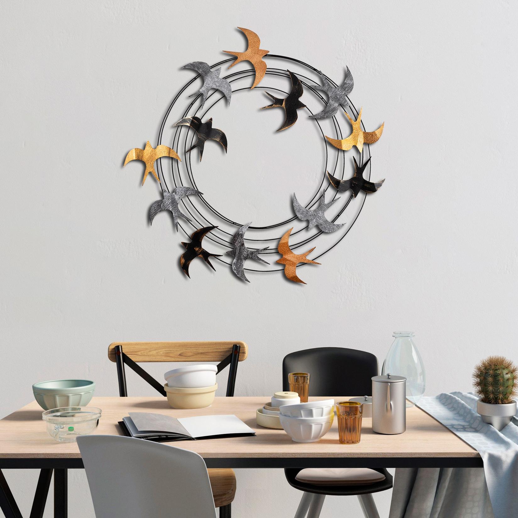 Wallity декорација за dzид Спирално јато 6, 87x87x5 см, шарена