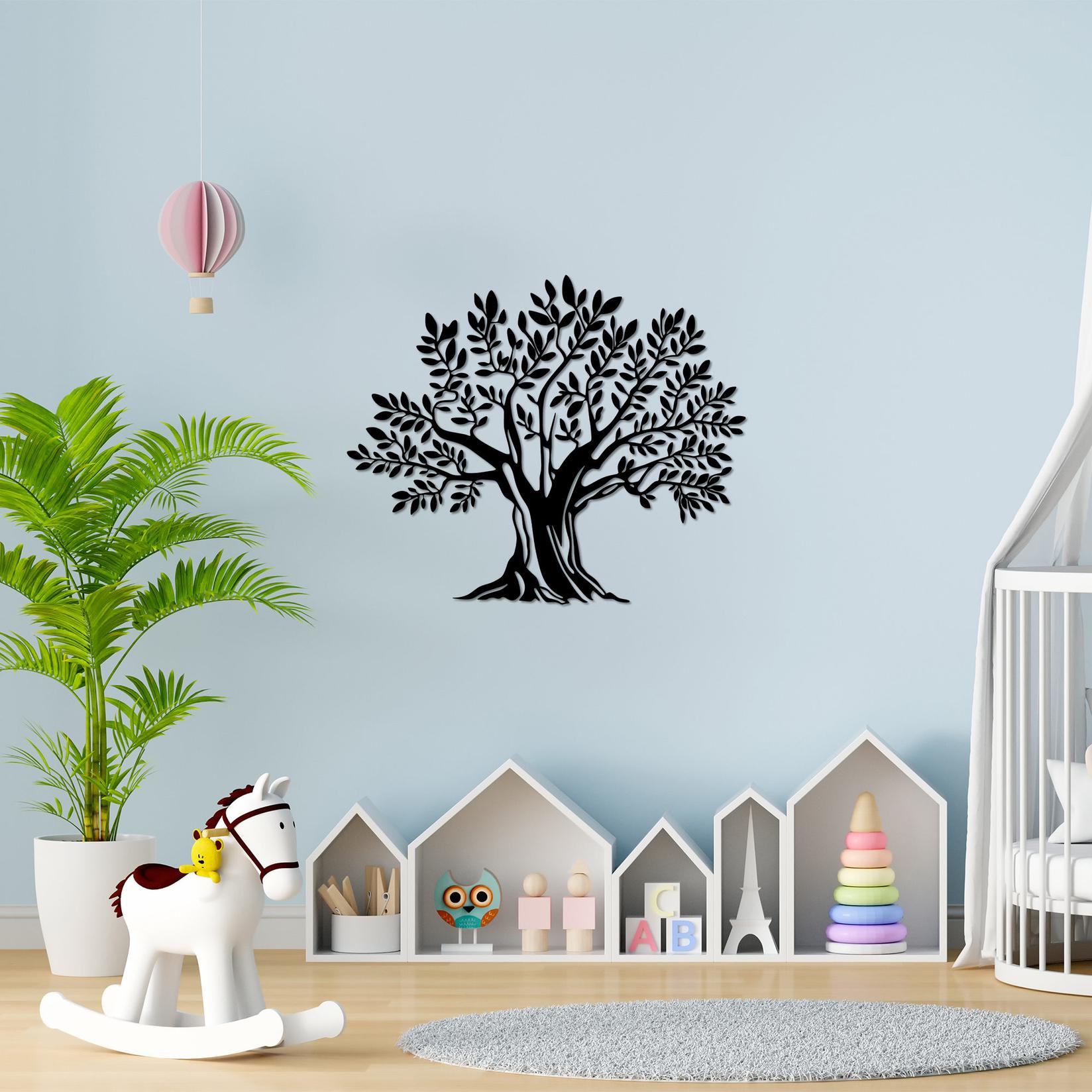 Wallity dzидна декорација Монументално дрво 19, 58x70 см, 1,5 см, црна