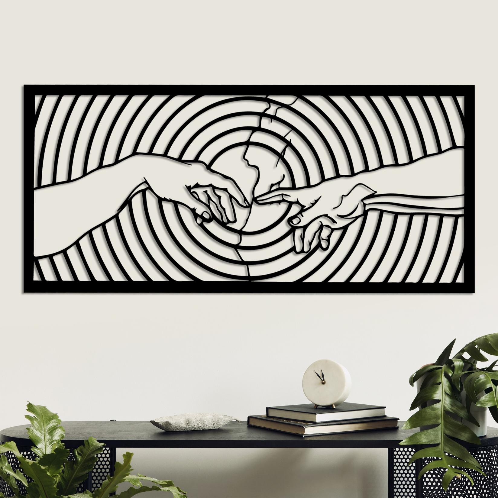 Wallity dzидна декорација Микеланџело, 85x39 см, 1,5 мм, црна