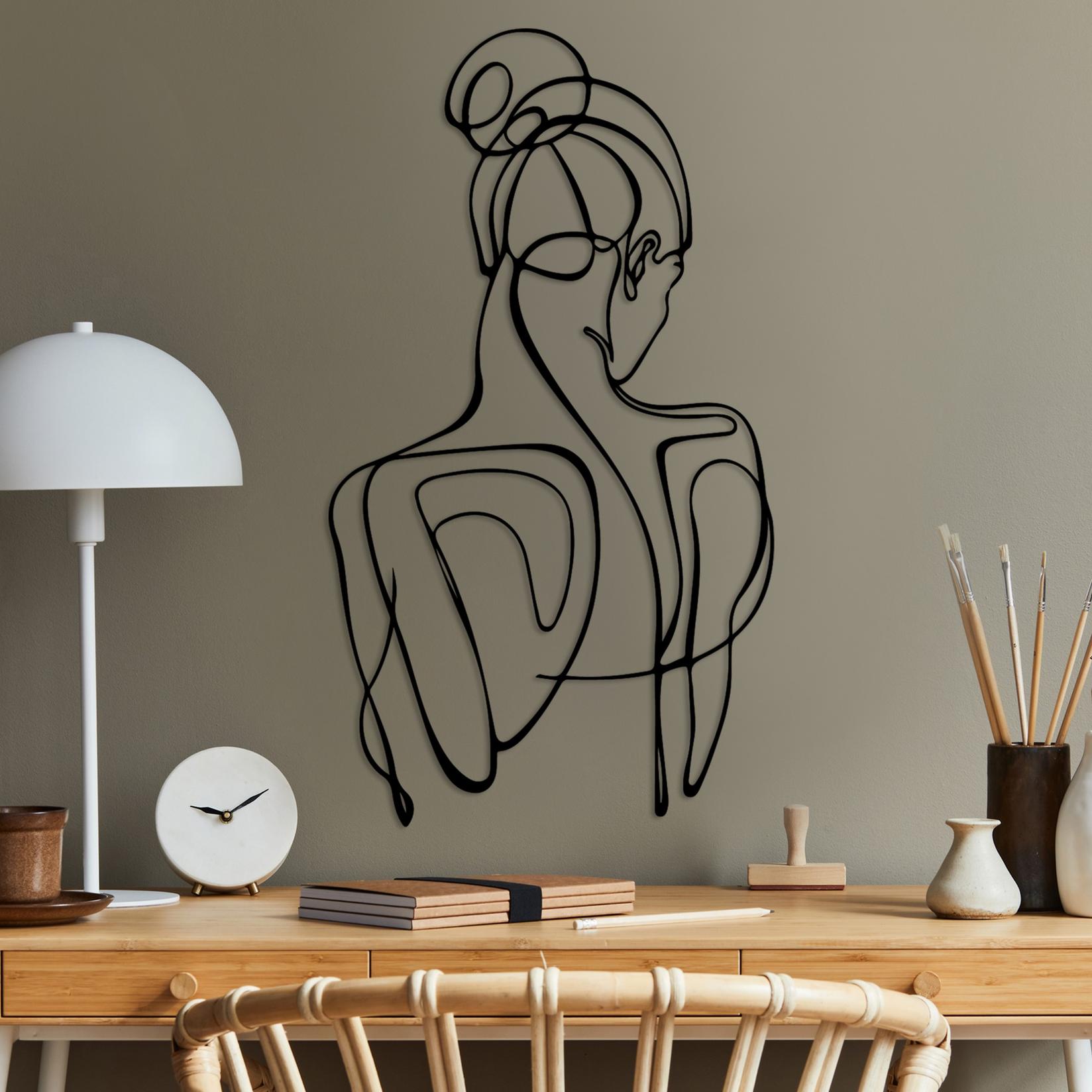 Wallity декорација за dzид Sorella-1, 34x61 см, 1,5 мм, црна