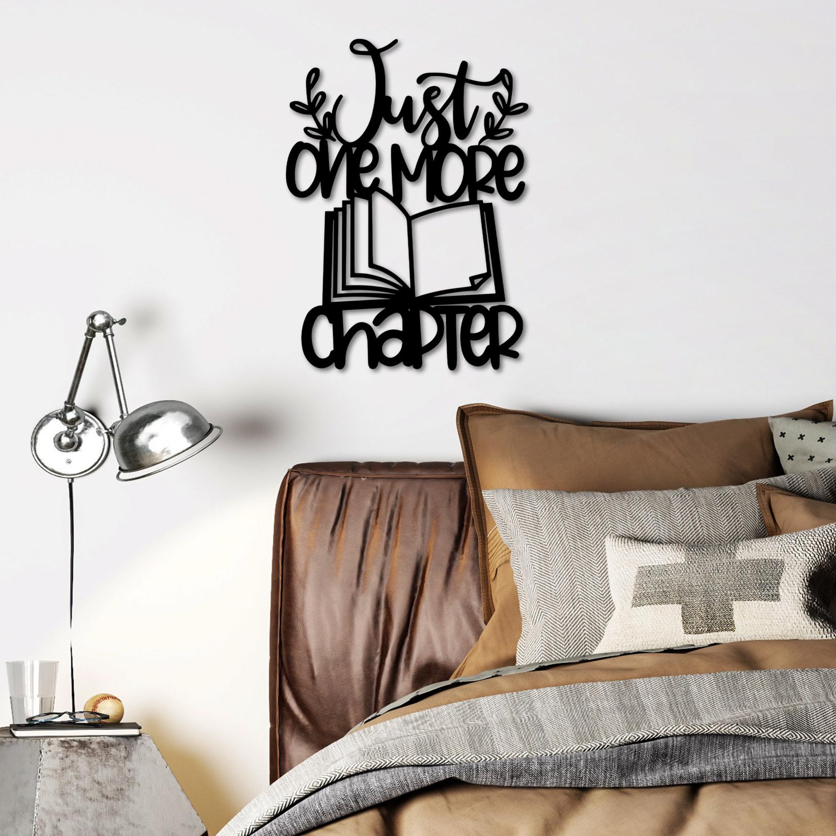 Wallity декорација за dzид „Само уште едно поглавје", 40x55 см, 1,5 мм, црна