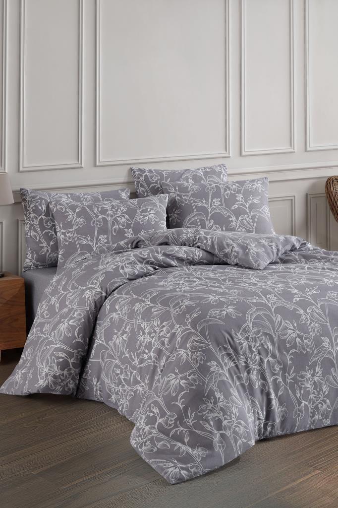 Комплет постелнина L'essentiel Maison Marcel, 195x220 cm, 200x240 cm, сива боја