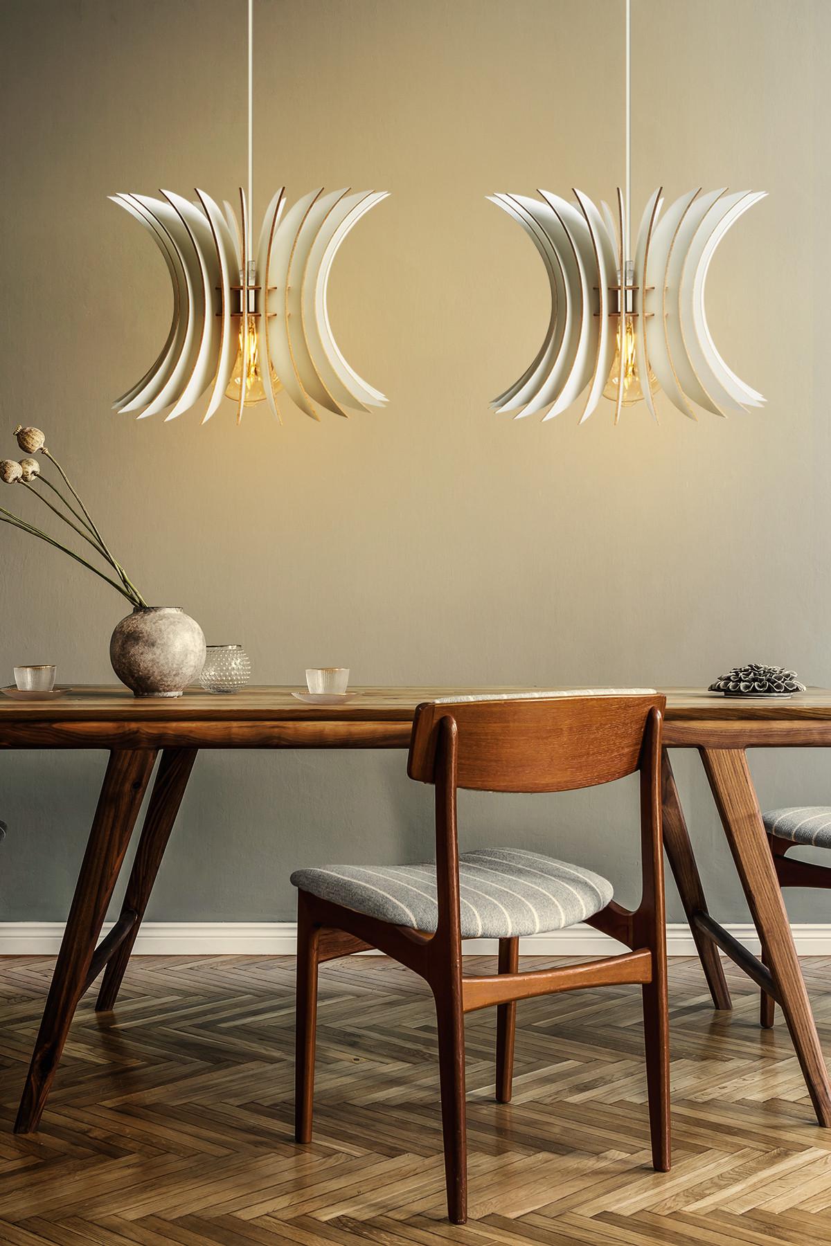 Opviq Luster 148, 55 см, E27, 40W, бела