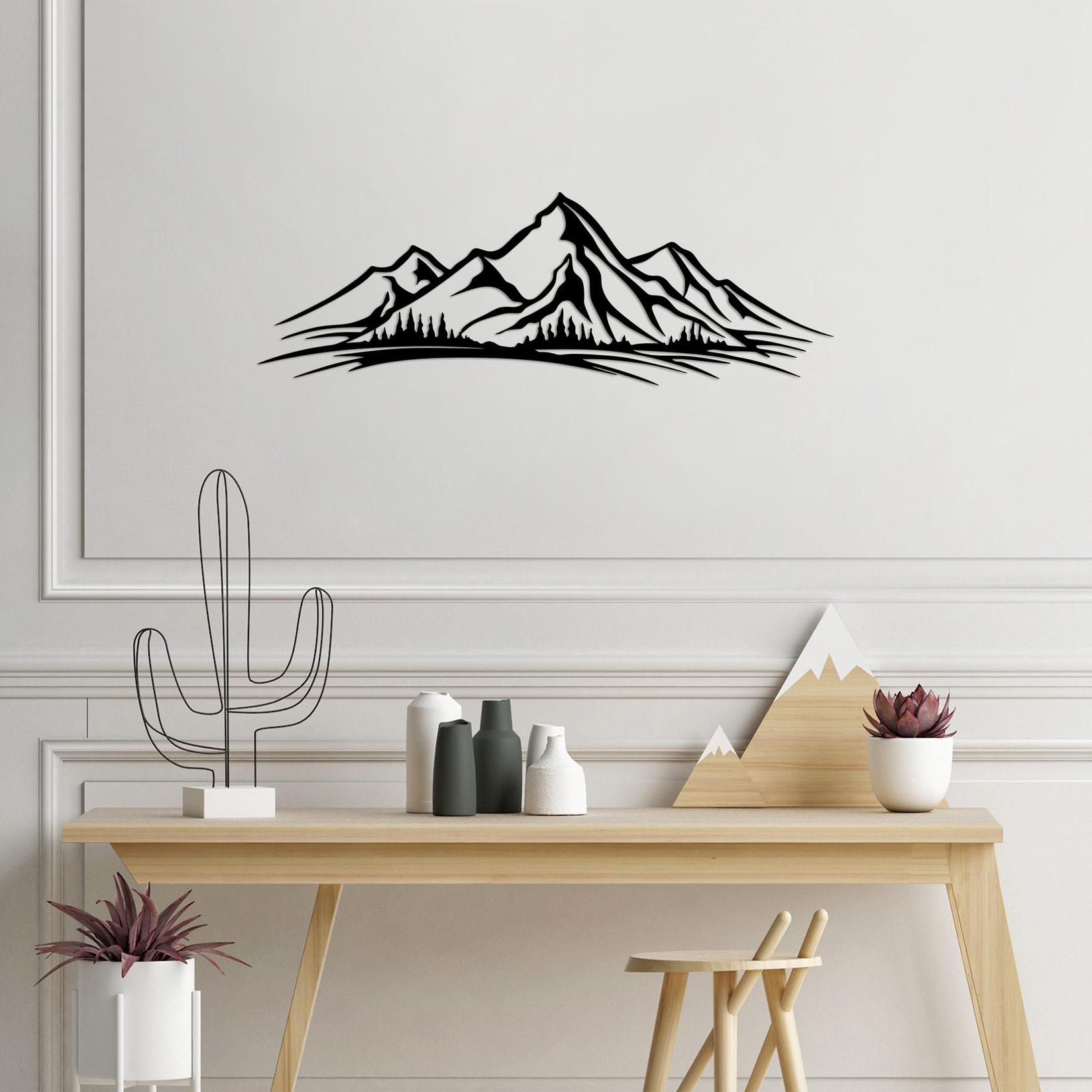 Wallity декорација за dzид Cebekler-463, 70x23 см, 1,5 мм, црна