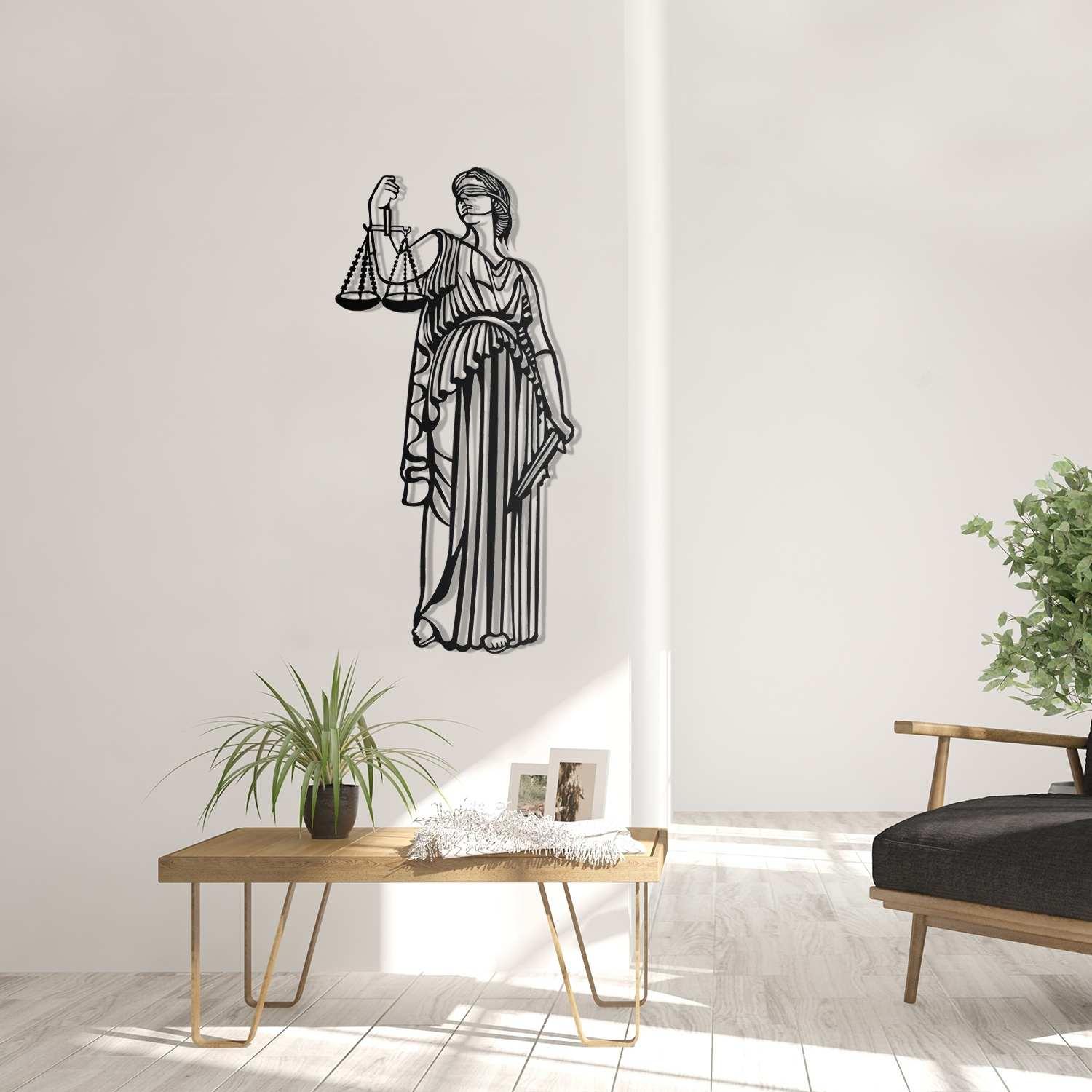 Wallity dzидна декорација Justice, 35x70 см 2 мм, црна