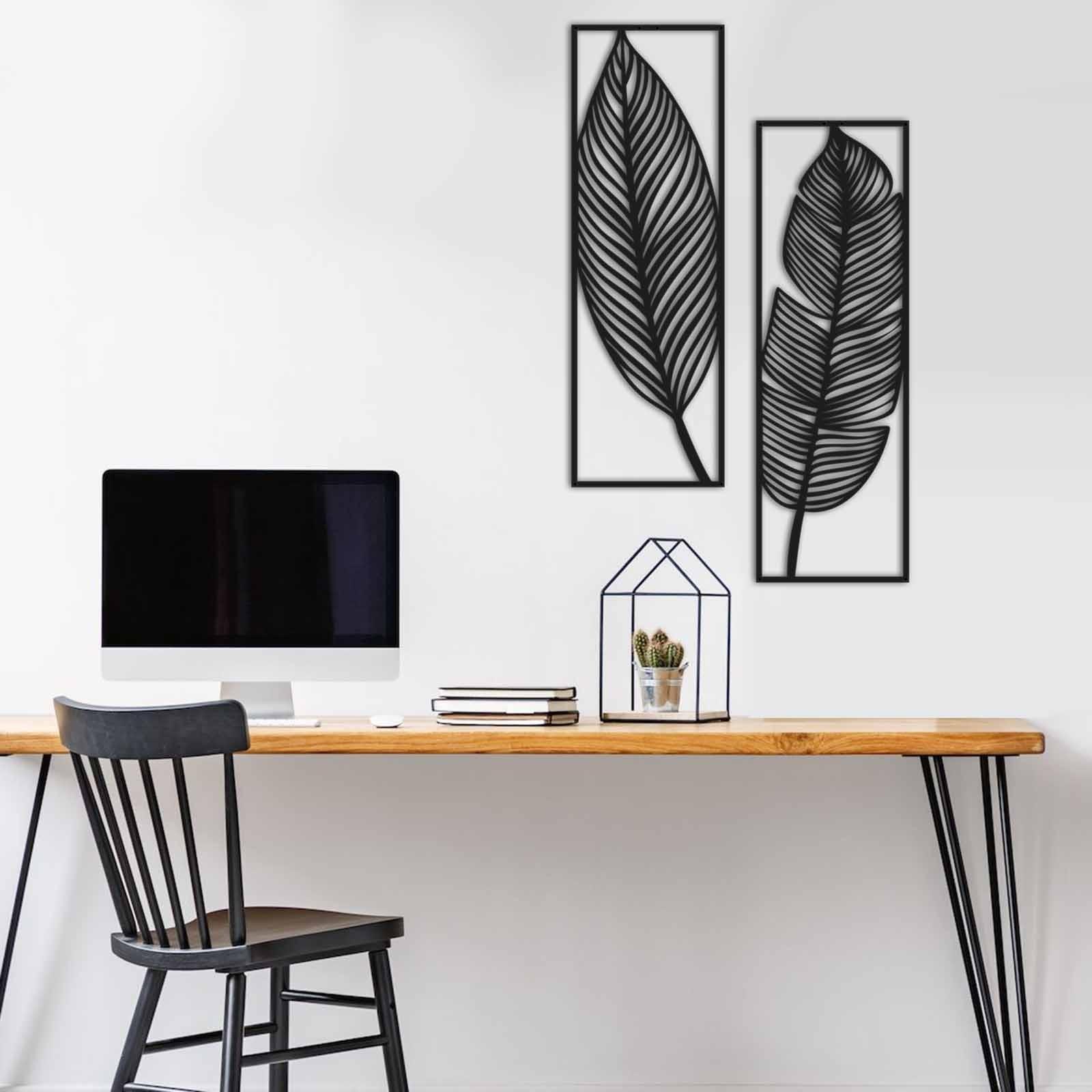 Wallity Комплет декорации за dzид MT-002, 49x73 см, 1,5 мм, 2 парчиња, црна