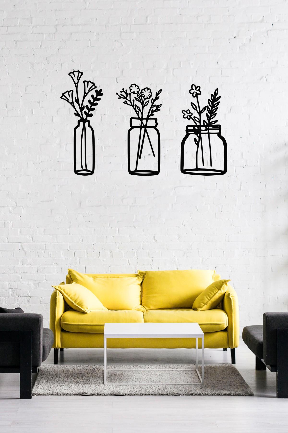 Wallity Комплет dzидни декорации Цвет во шише, 1,5 мм, 3 парчиња, црна