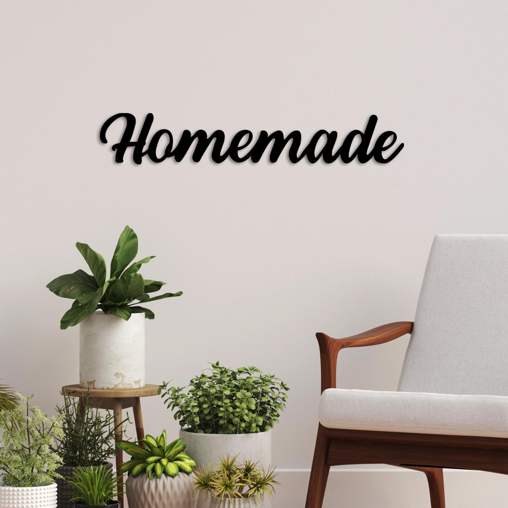 Wallity декорација за dzид домашно изработена, 60x10 см, 1,5 мм, црна