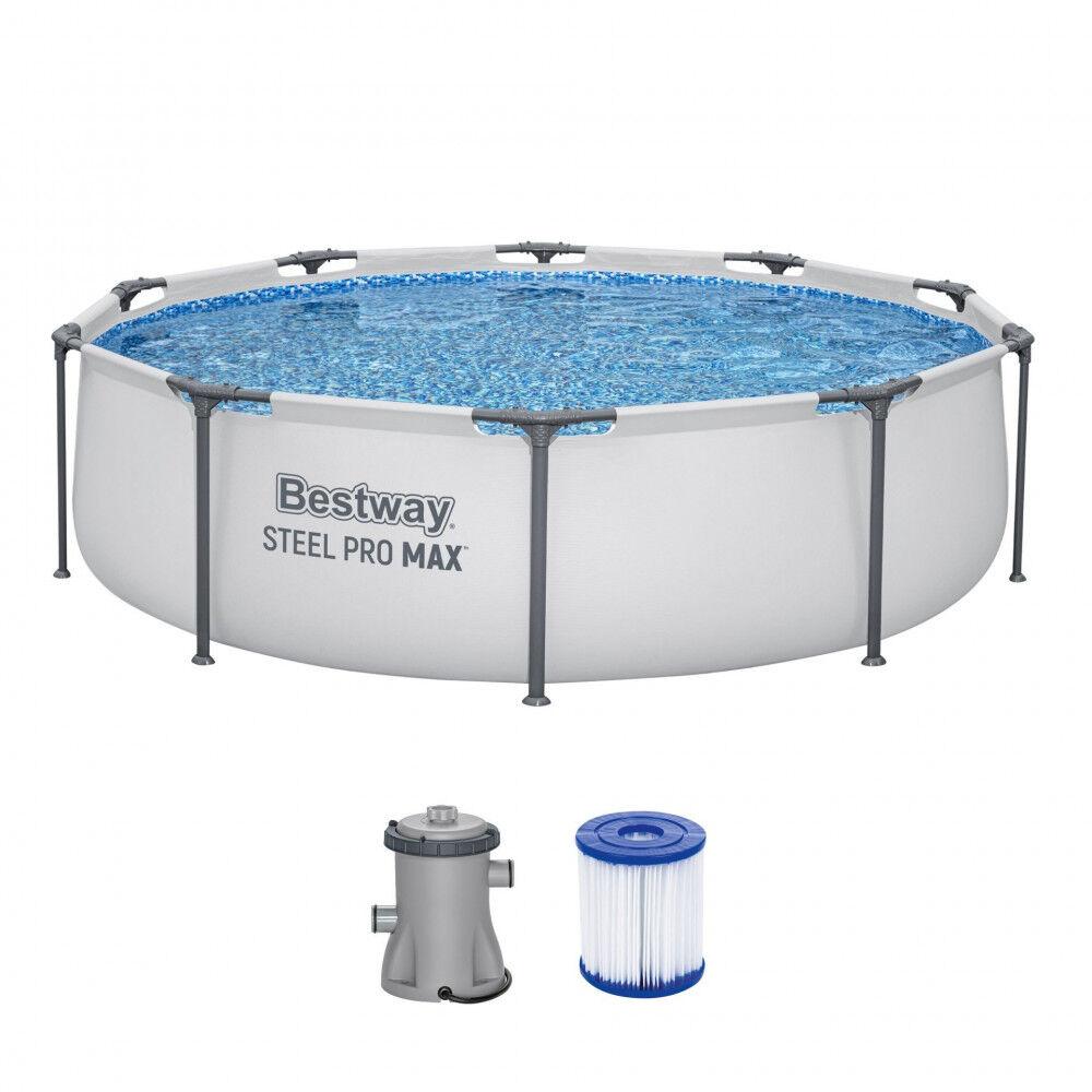 BESTWAY Монтажен Базен Со Метална Конструкција Со Филтер Пумпа, 3.05m x 76cm