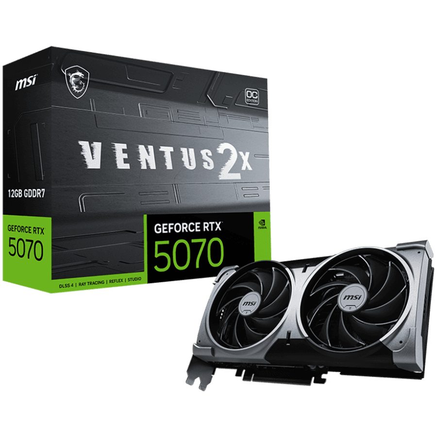 Графичка картичка MSI GeForce RTX 5070 Ventus 2X OC, 12GB, GDDR7