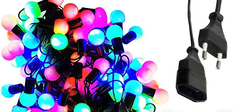 Alfa Electric Новогодишни ЛЕД сијалички, топчиња, шарени 10м