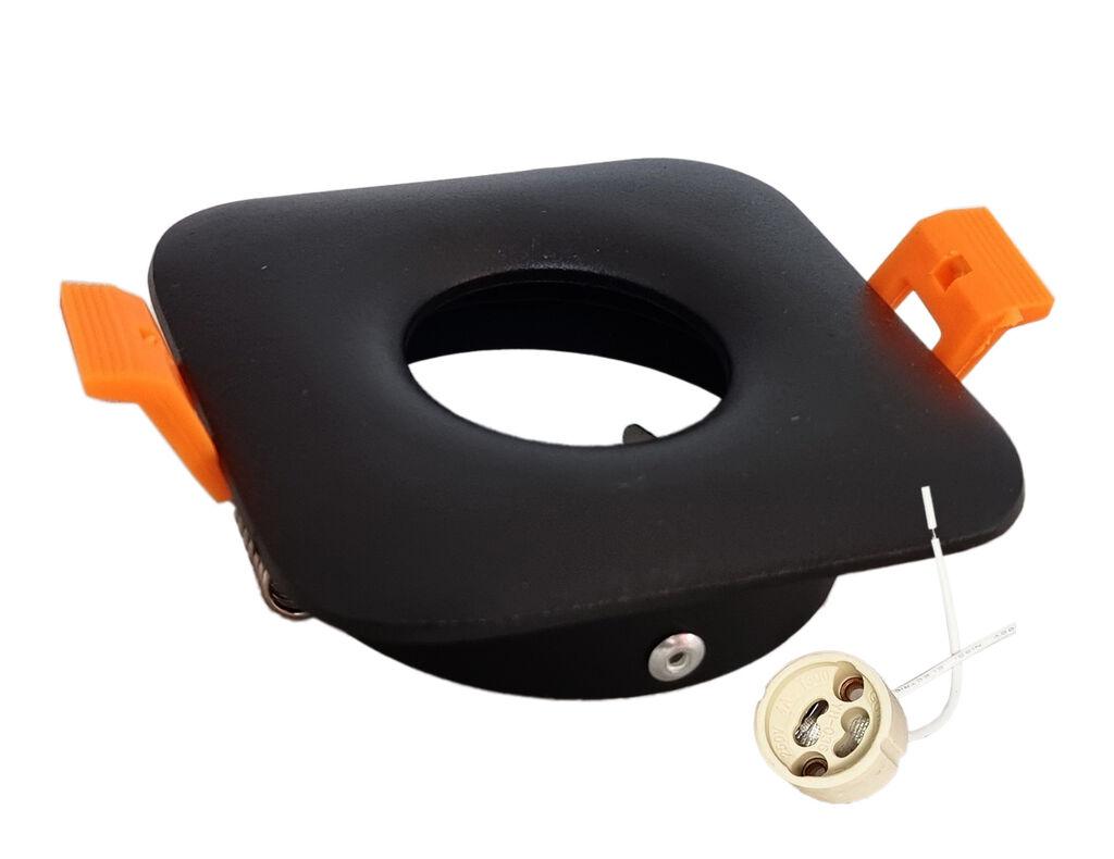 OnLight Вградно тело коцка GU10 црно OL205428