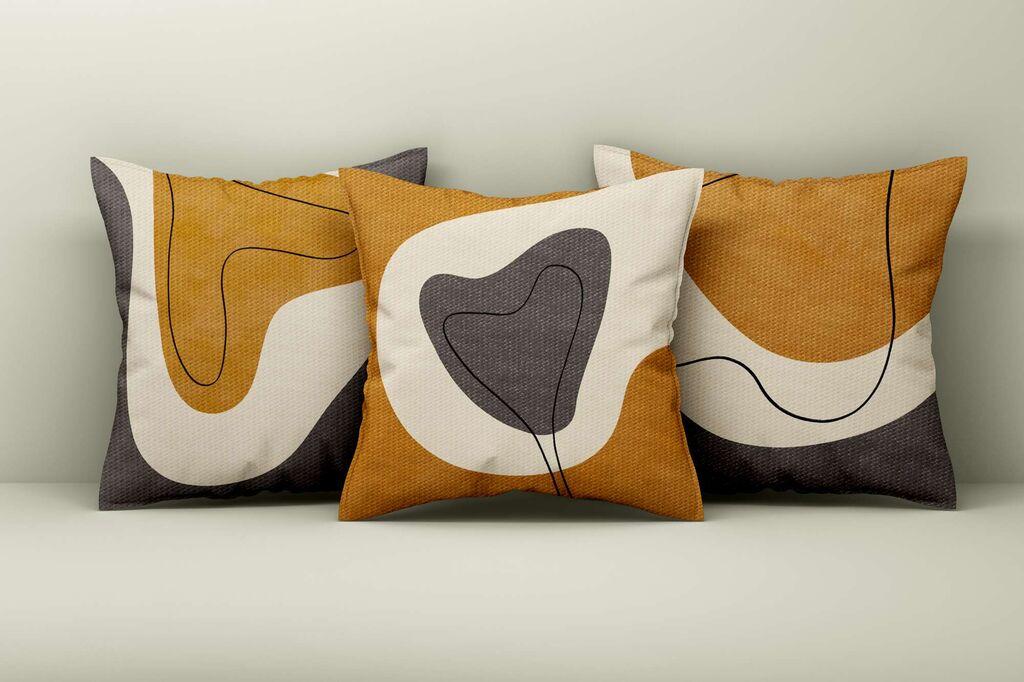 Комплет декоративни навлаки за перници Aberto Design Asr_plw25-33, 43x43 см, 3 парчиња, шарени