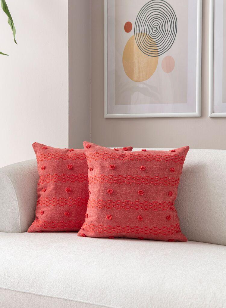 Комплет декоративни навлаки за перници Aberto Design, 43x43 см, 2 парчиња, црвена