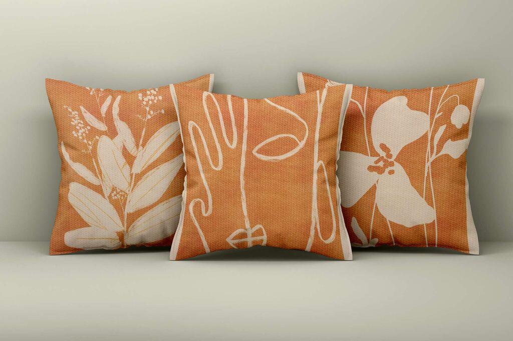 Комплет декоративни навлаки за перници Aberto Design Asr_plw25-37, 43x43 см, 3 парчиња, шарени