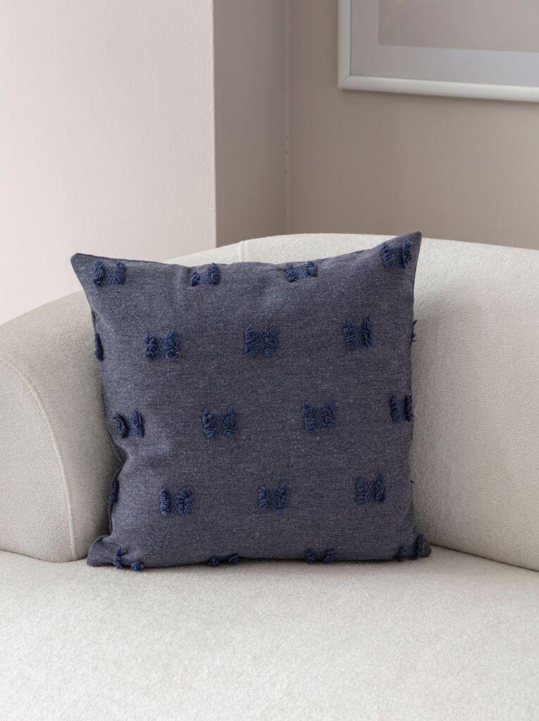 Аберто Дизајн Декоративна перница Тафет, 43x43 см, Сина