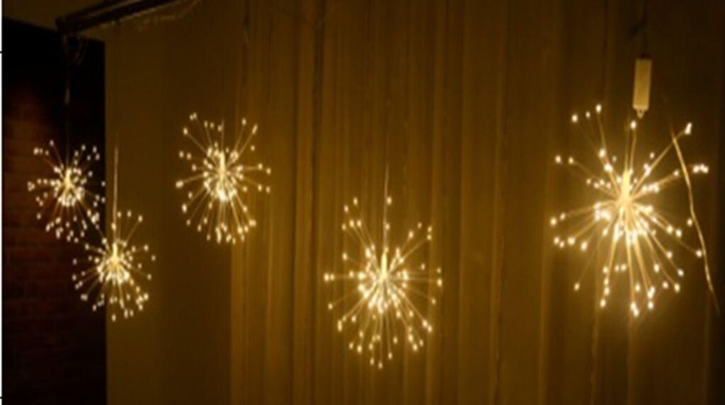 Alfa Electric ЛЕД новогодишни сијалички-завеса- огномет 3mx0.6m- ТОПЛО БЕЛА