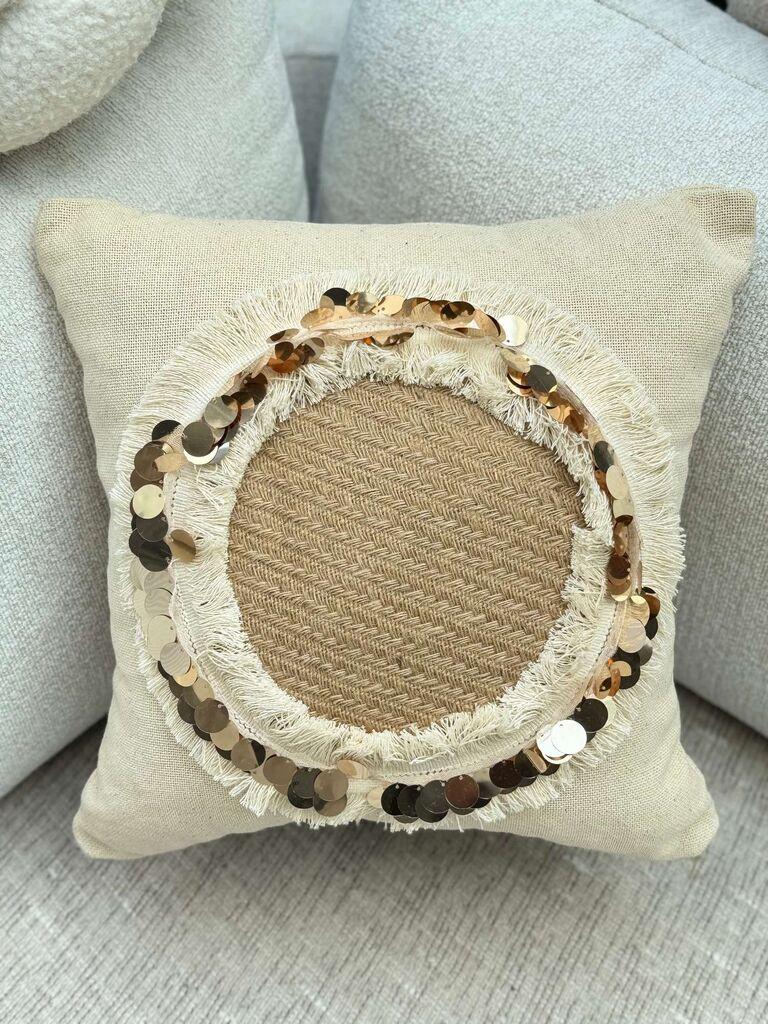 Декоративна навлака за перница Aberto Design KET010, 43x43 см, беж