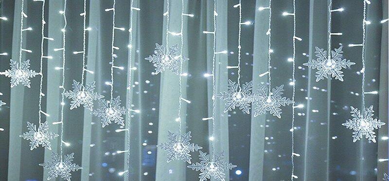 Alfa Electric ЛЕД новогодишни сијалички-завеса со ѕвездички - ЛАДНО БЕЛА