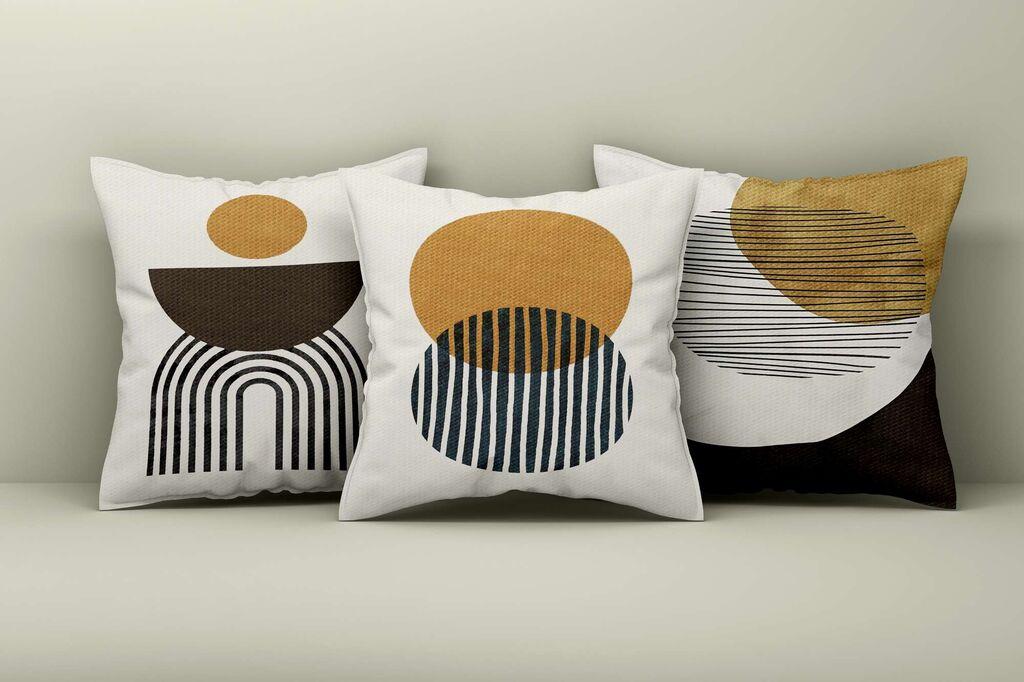 Комплет декоративни навлаки за перници Aberto Design Asr_plw25-51, 43x43 см, 3 парчиња, шарени