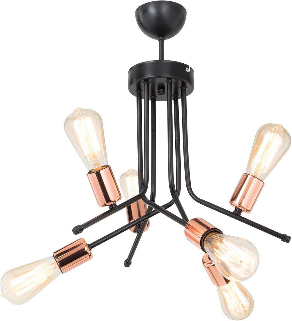 Alfa Electric Висечки лустер 6x E27 - Црн