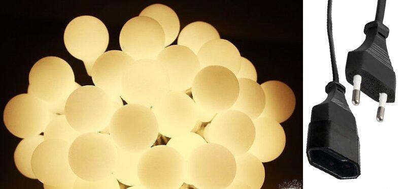 Alfa Electric Новогодишни ЛЕД сијалички, топчиња, топло бело 10м