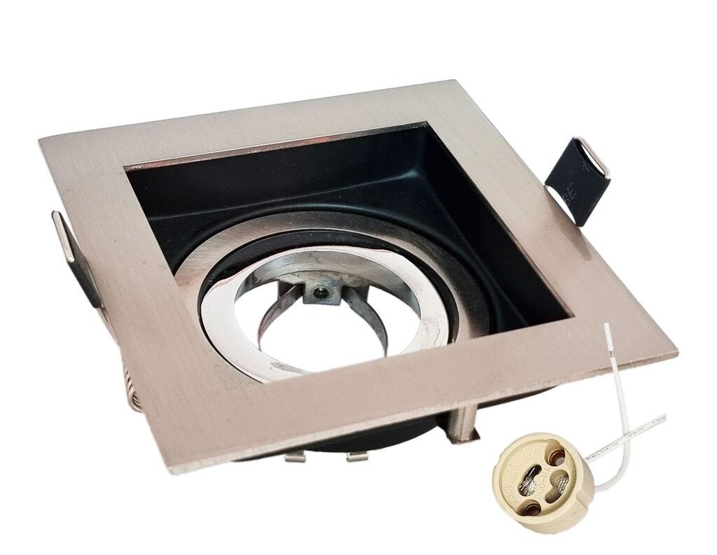 Alfa Electric Вградно тело коцка GU10 хром OL205420