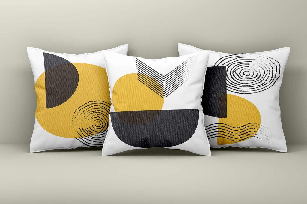 Комплет декоративни навлаки за перници Aberto Design Asr_plw25-20, 43x43 см, 3 парчиња, шарени