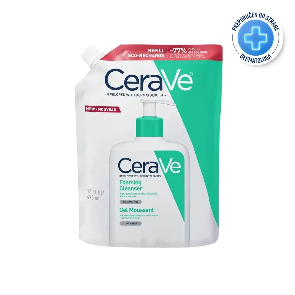 CeraVe гел за миење лице и бања, 473 мл