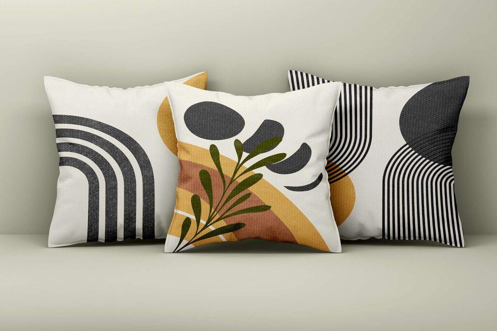 Комплет декоративни навлаки за перници Aberto Design Asr_plw25-53, 43x43 см, 3 парчиња, шарени