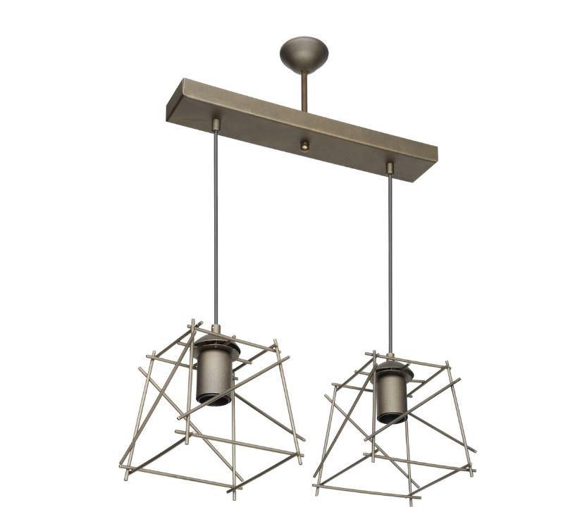 Alfa Electric Висечки лустер 2xЕ27 бронза-жичан