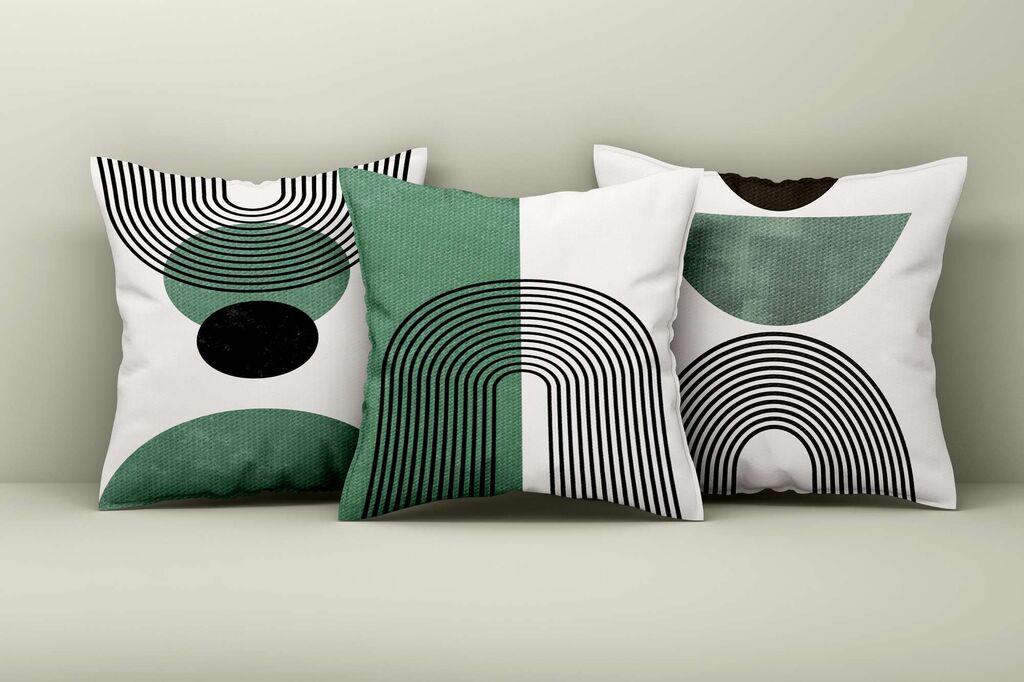 Комплет декоративни навлаки за перници Aberto Design Asr_plw25-42, 43x43 см, 3 парчиња, шарени