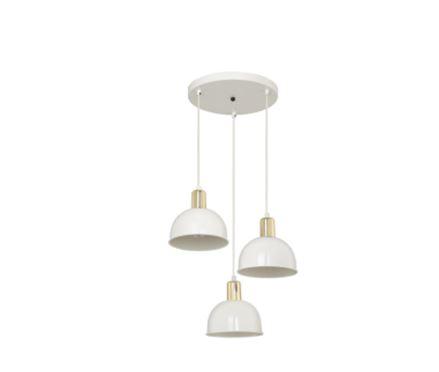 Alfa Electric Висечки лустер 3 x E27 круг- бел со златни детали