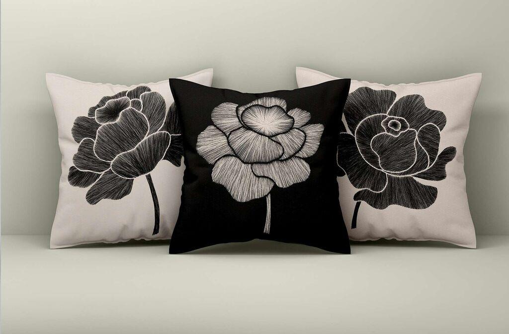 Комплет декоративни навлаки за перници Aberto Design Asr_plw25-32, 43x43 см, 3 парчиња, шарени