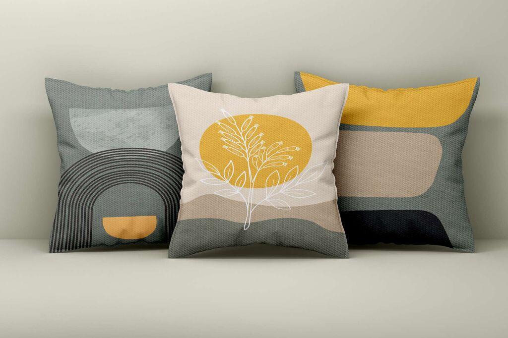 Комплет декоративни навлаки за перници Aberto Design Asr_plw25-48, 43x43 см, 3 парчиња, шарени