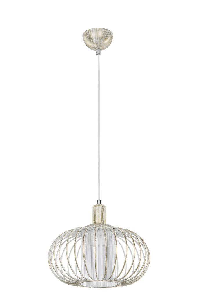 Alfa Electric Единечен висечки лустер Е27 бел- жичан