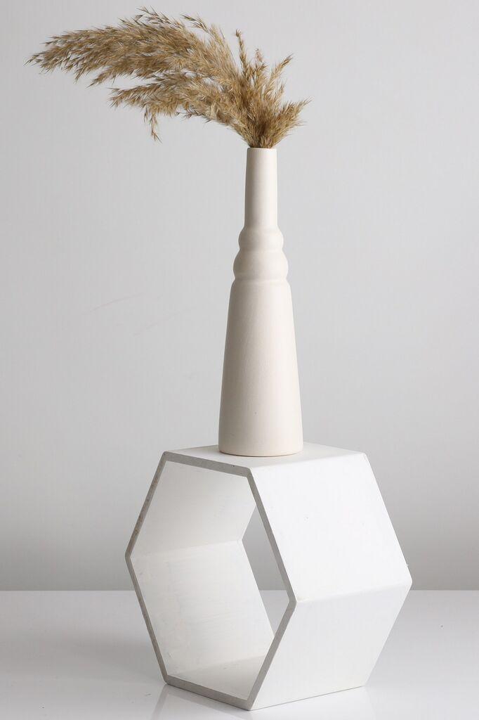 Вазна Aberto Design BSE063, 7x7x28 см, бела