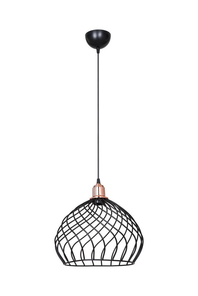 Alfa Electric Единечен висечки лустер Е27 црн- мрежа